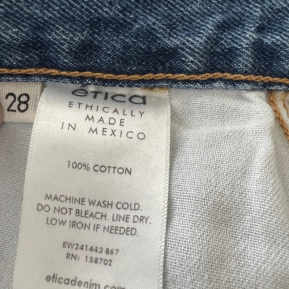 NWT Etica Amis Relaxed Bootcut Button Fly High Waist Jeans Atwater Size 28 - Picture 6 of 12